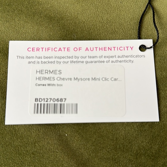 SOLD EUC Hermes Two-Tone Mini Clic Card Holder - Picture 9 of 9